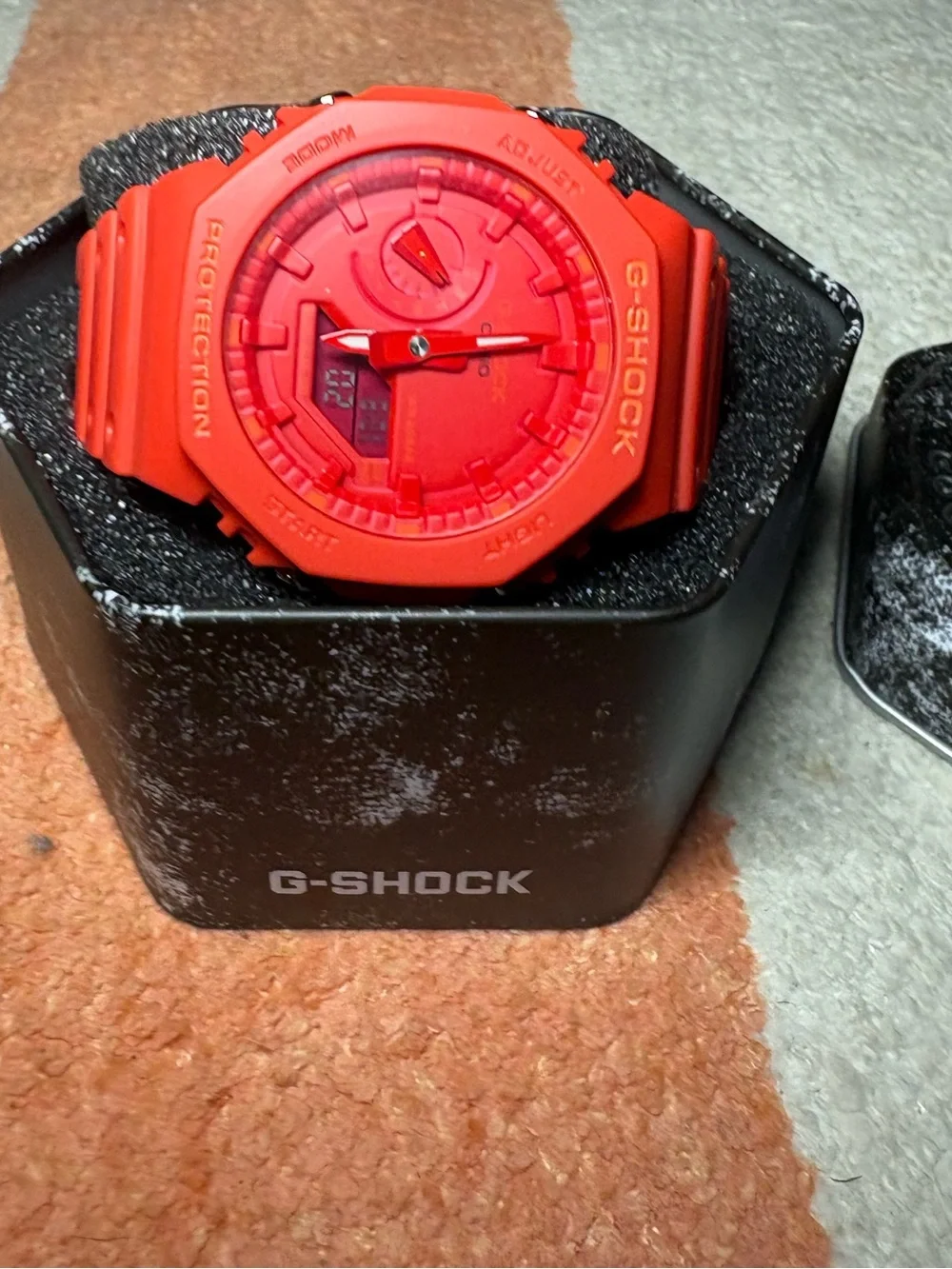 G-Shock Men's Red Sport Watch with Solid Resin Band